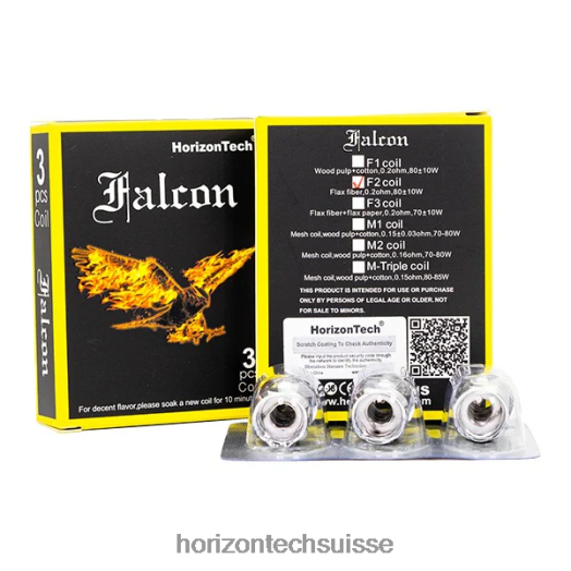 HorizonTech Falcon bobines (paquet de 3) - Horizon Tech Vape 0J6664160 bobine f2 0,2 ​​ohm