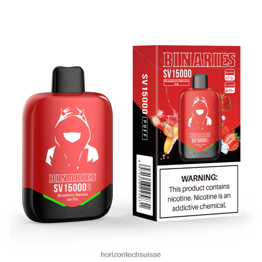 HorizonTech Binaries Cabin SV jetable - Horizontech Vape Suisse 0J666493 glace fraise banane