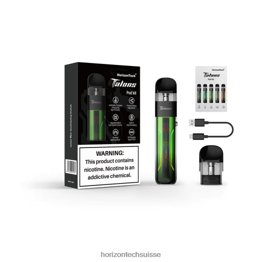 HorizonTech Talons kit de démarrage - Horizontech Disposable Vape 0J6664201 Pomme verte
