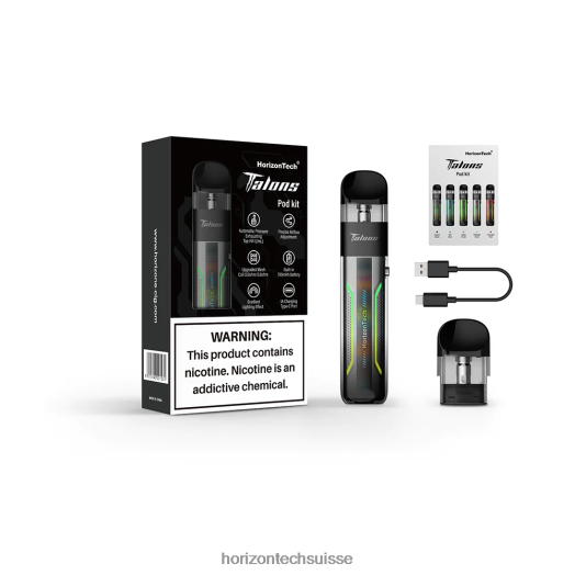 HorizonTech Talons kit de démarrage - Horizontech Vape Kit 0J6664200 argent de minuit