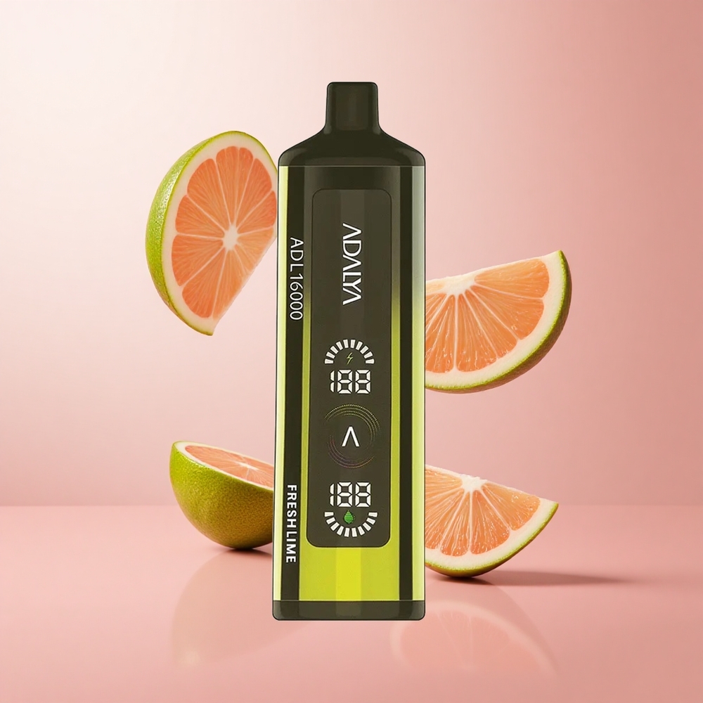 Adalya ADL 16000 PRO Puffs Vape Jetable Citron Vert avec Écran Numérique et Bobine Smart Mesh wholesale Suisse