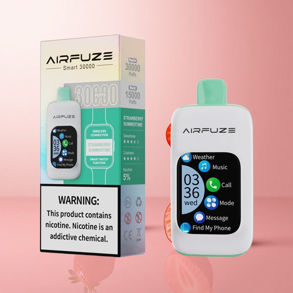 AirFuze Smart 30000 Puffs Vape Jetable Fraise Été 900mAh Type-C wholesale Suisse