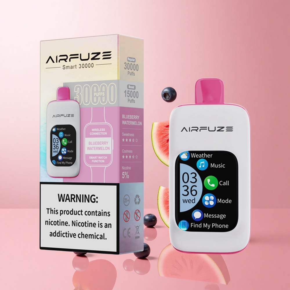 AirFuze Smart 30000 Puffs Vape Jetable Myrtille Pastèque 2.01\"TFT écran tactile wholesale Suisse