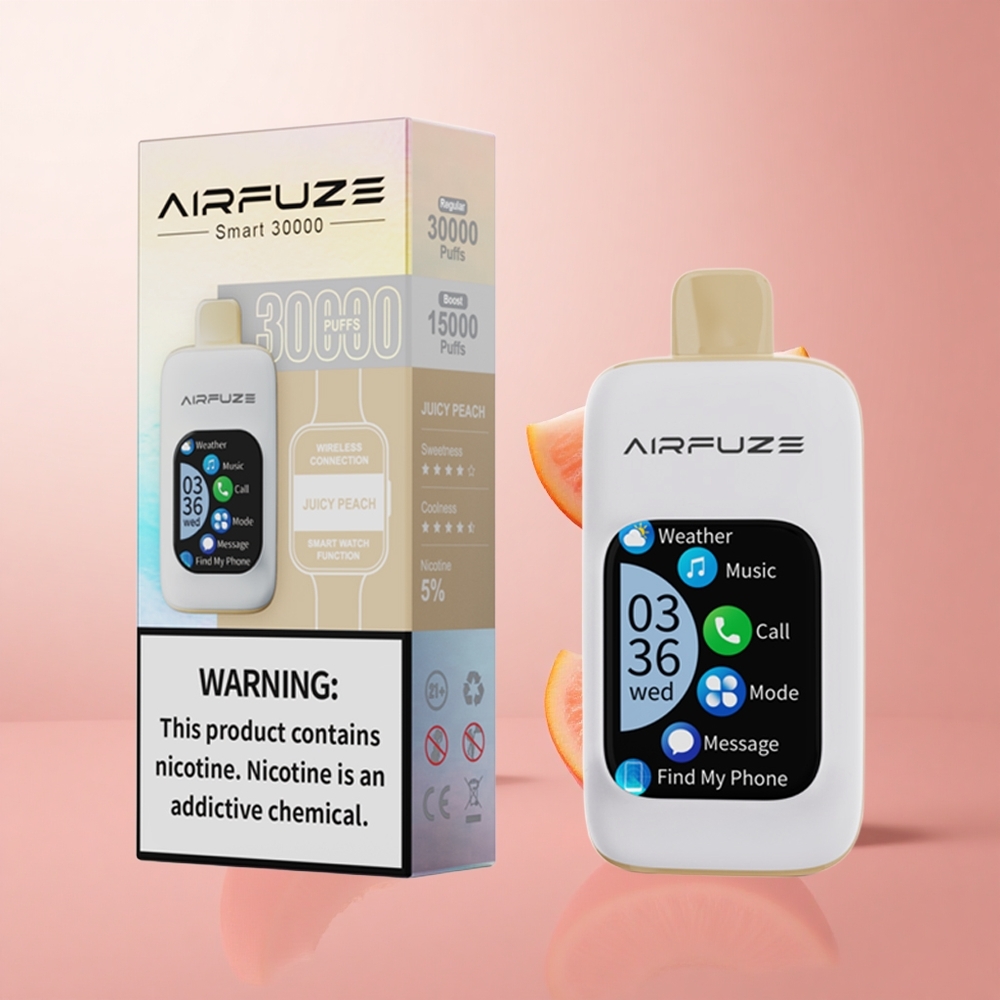 AirFuze Smart 30000 Puffs Vape Jetable Pêche Juteuse Écran Tactile 2,01\" wholesale Suisse