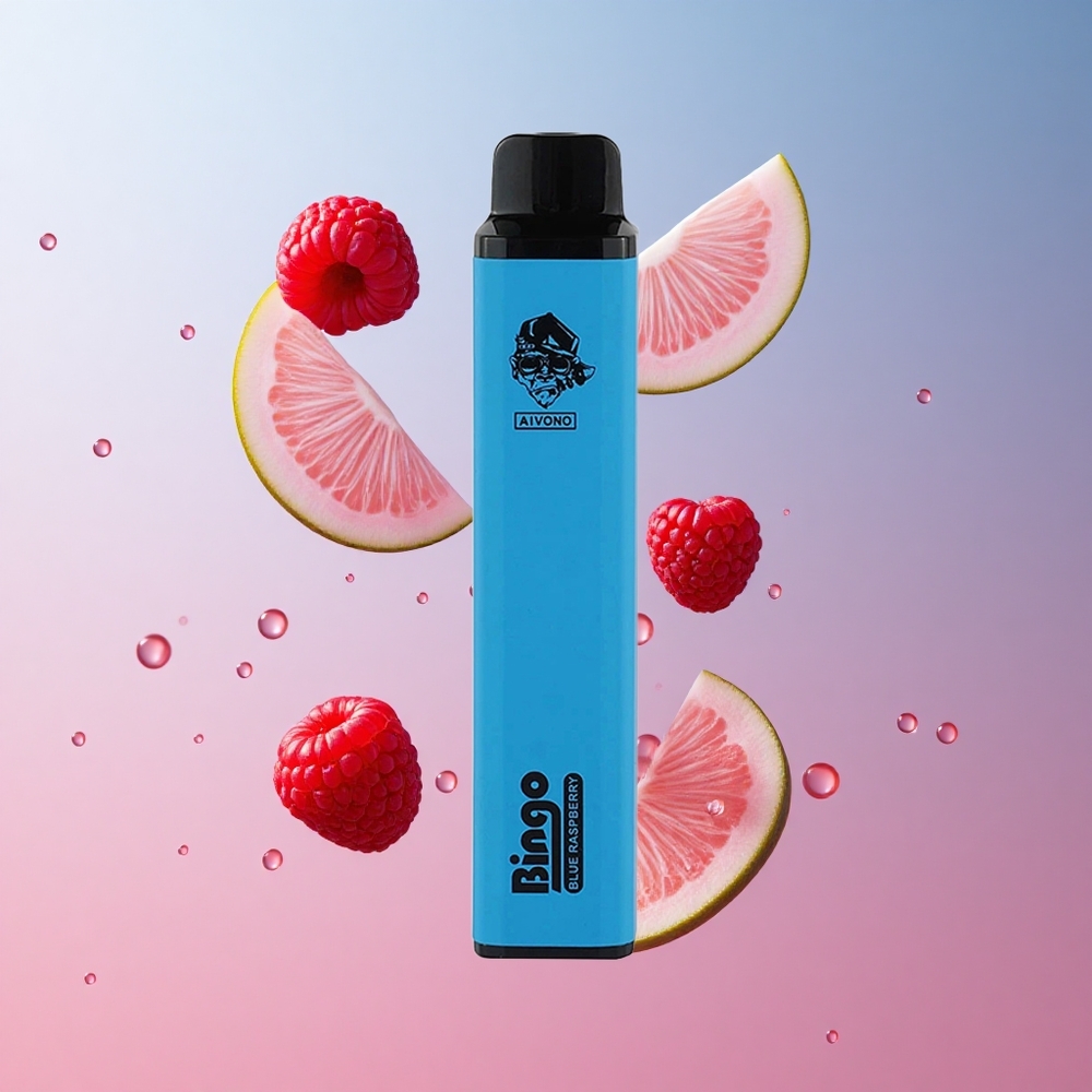 Aivono AIM BINGO 4000 Puffs Framboise Bleue Taille Compacte 21 123mm wholesale Suisse