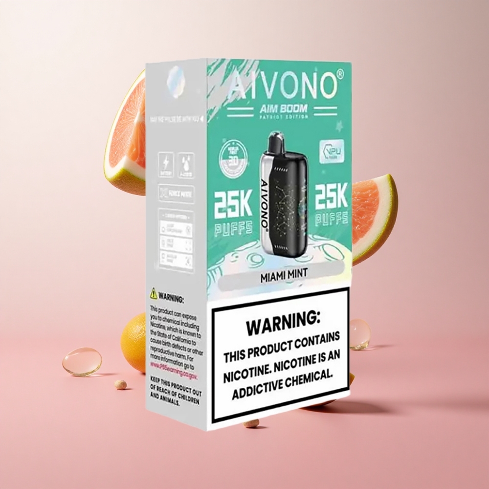 Aivono AIM BOOM 25000 Puffs Menthe de Miami 28ml Capacité wholesale Suisse