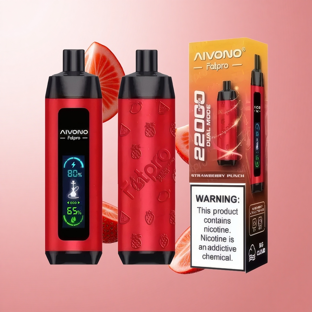 Aivono AIM FATPRO 22000 Puffs Fraise Punch 28ml E-liquide 600mAh Rechargeable wholesale Suisse