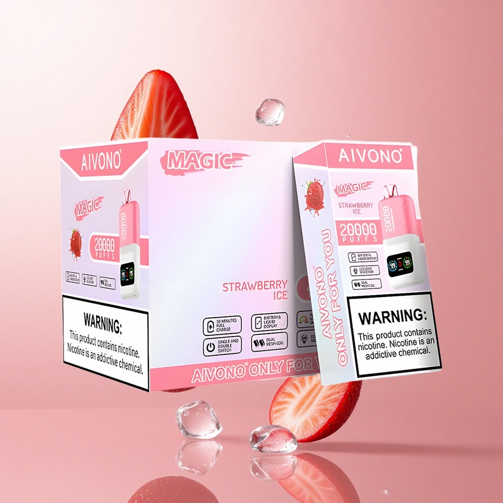 Aivono AIM MAGIC 20000 Puffs Fraise Glacée 26ml E-liquide Dual Mesh Coils wholesale Suisse