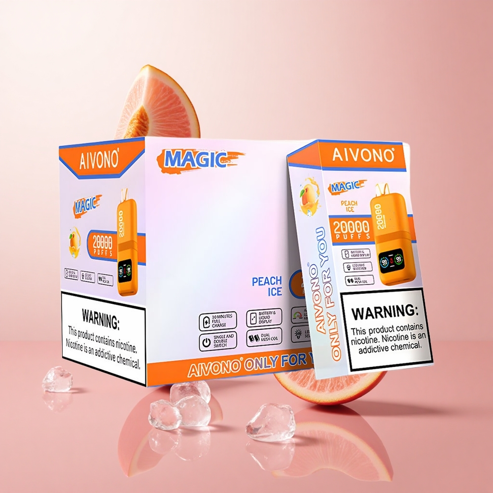 Aivono AIM MAGIC 20000 Puffs Pêche Glacée 26ml E-liquide Dual Mesh Coils wholesale Suisse