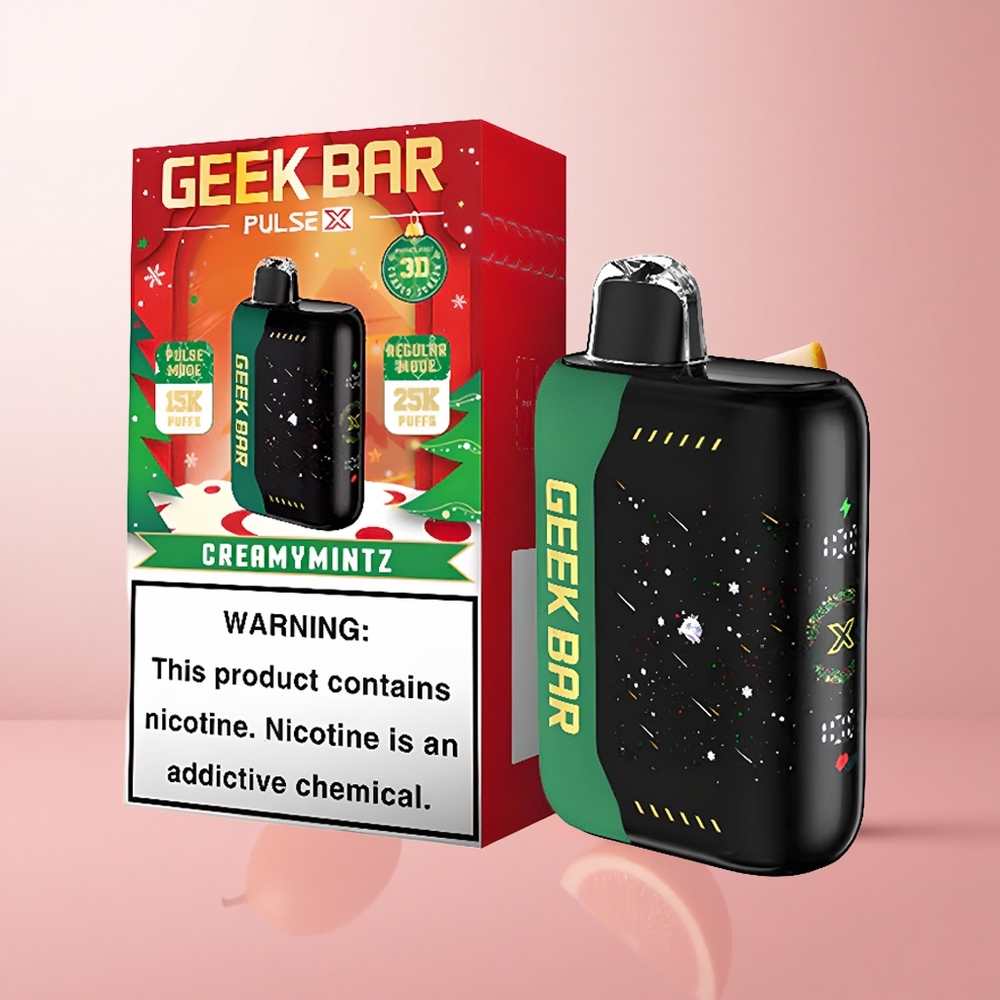 Geek Bar Pulse X 25000 Puffs Édition Noël avec écran incurvé 3D et 18mL de e-liquide pré-rempli wholesale Suisse