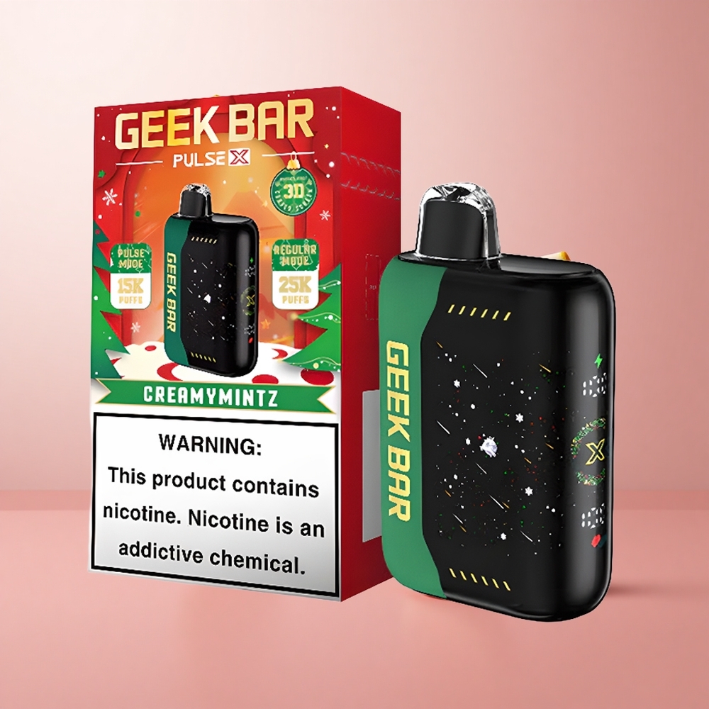 Geek Bar Pulse X 25000 Puffs Édition Noël avec écran incurvé 3D et 18mL de e-liquide pré-rempli wholesale Suisse