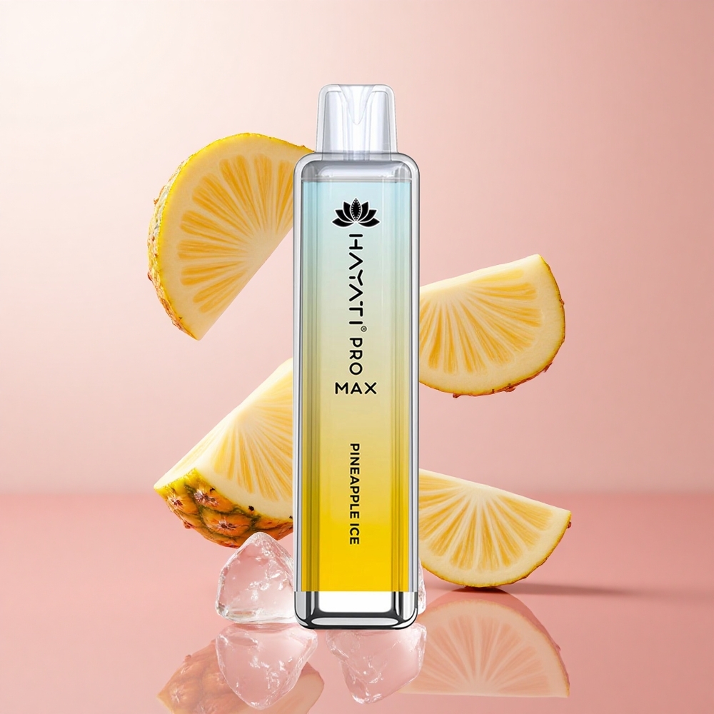 Hayati Pro Max 4000 Puffs Ananas Glacé Vape Jetable LED lumière au fond rechargeable wholesale Suisse