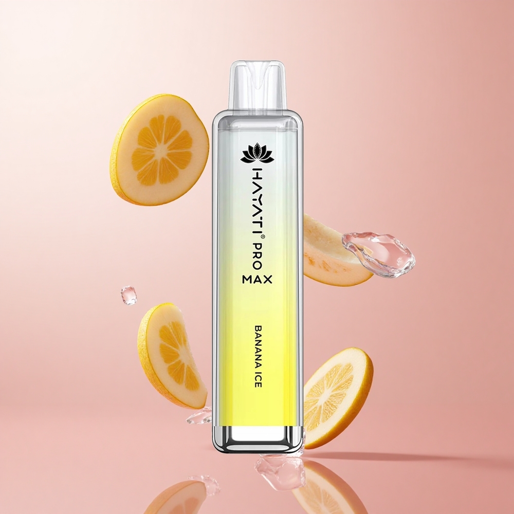 Hayati Pro Max 4000 Puffs Banane Glacée Vape Jetable 1400mAh LED rechargeable wholesale Suisse