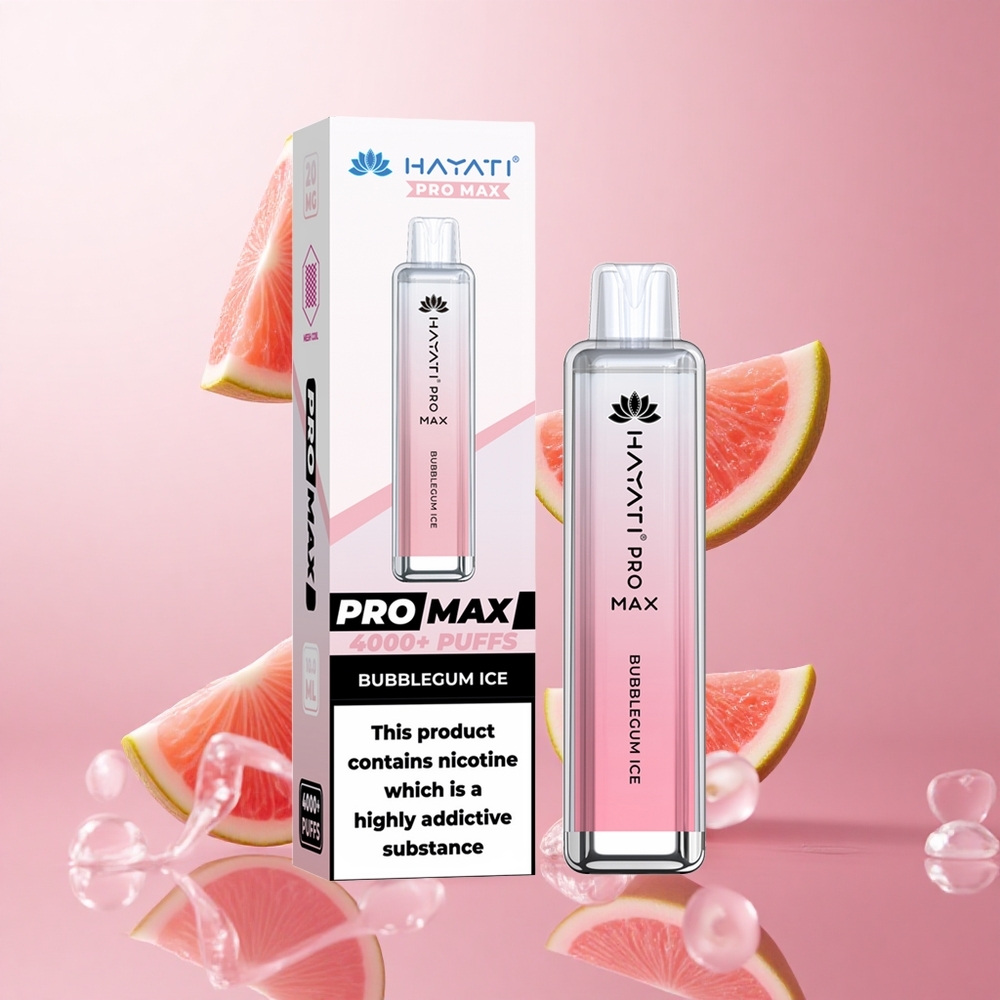 Hayati Pro Max 4000 Puffs Barbe Glacée à la Gomme Dispositif à Activation par Aspiration Taille 28×28×120mm wholesale Suisse