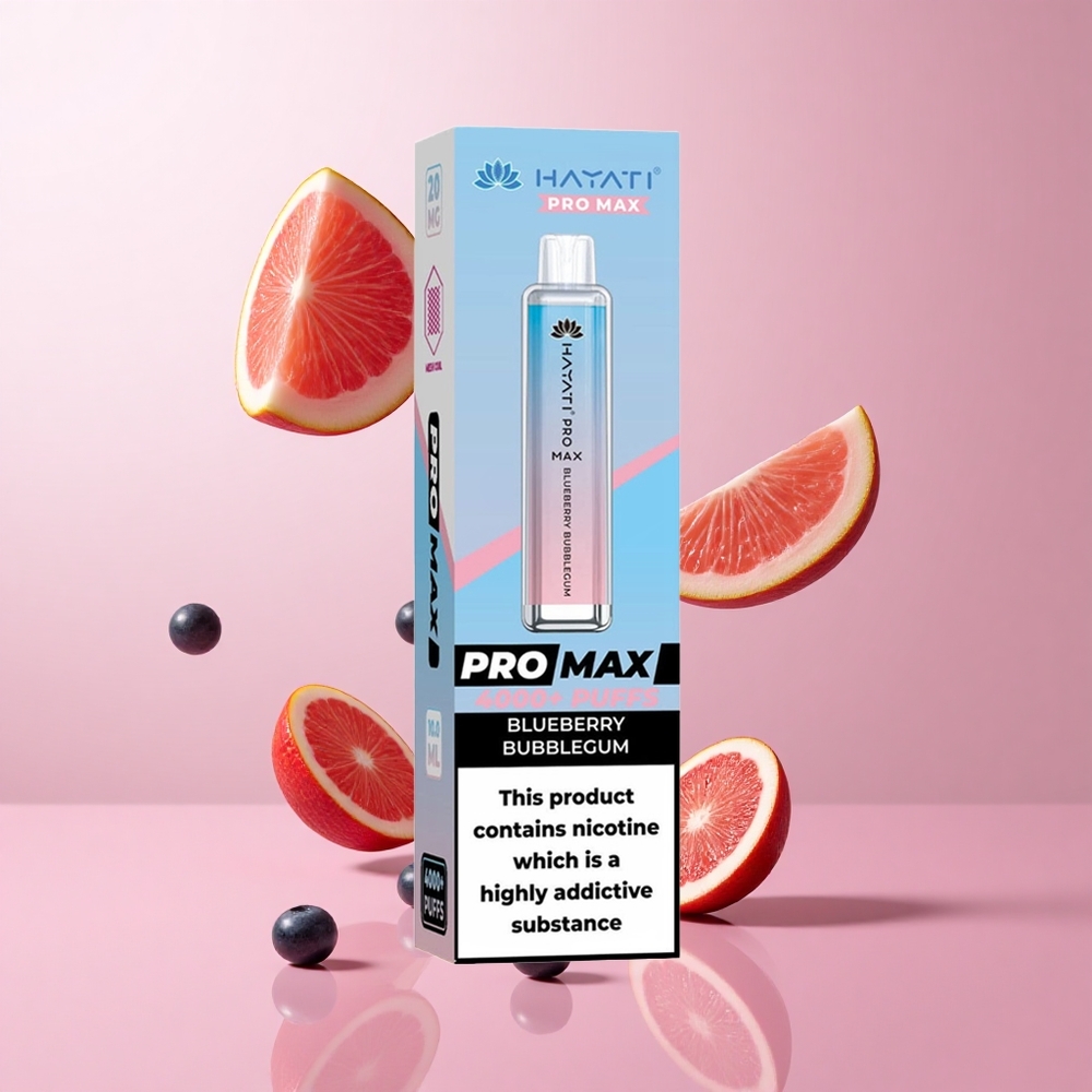 Hayati Pro Max 4000 Puffs Barbe à Papa Bleu & Bubblegum 1400mAh LED Cristal rechargeable wholesale Suisse