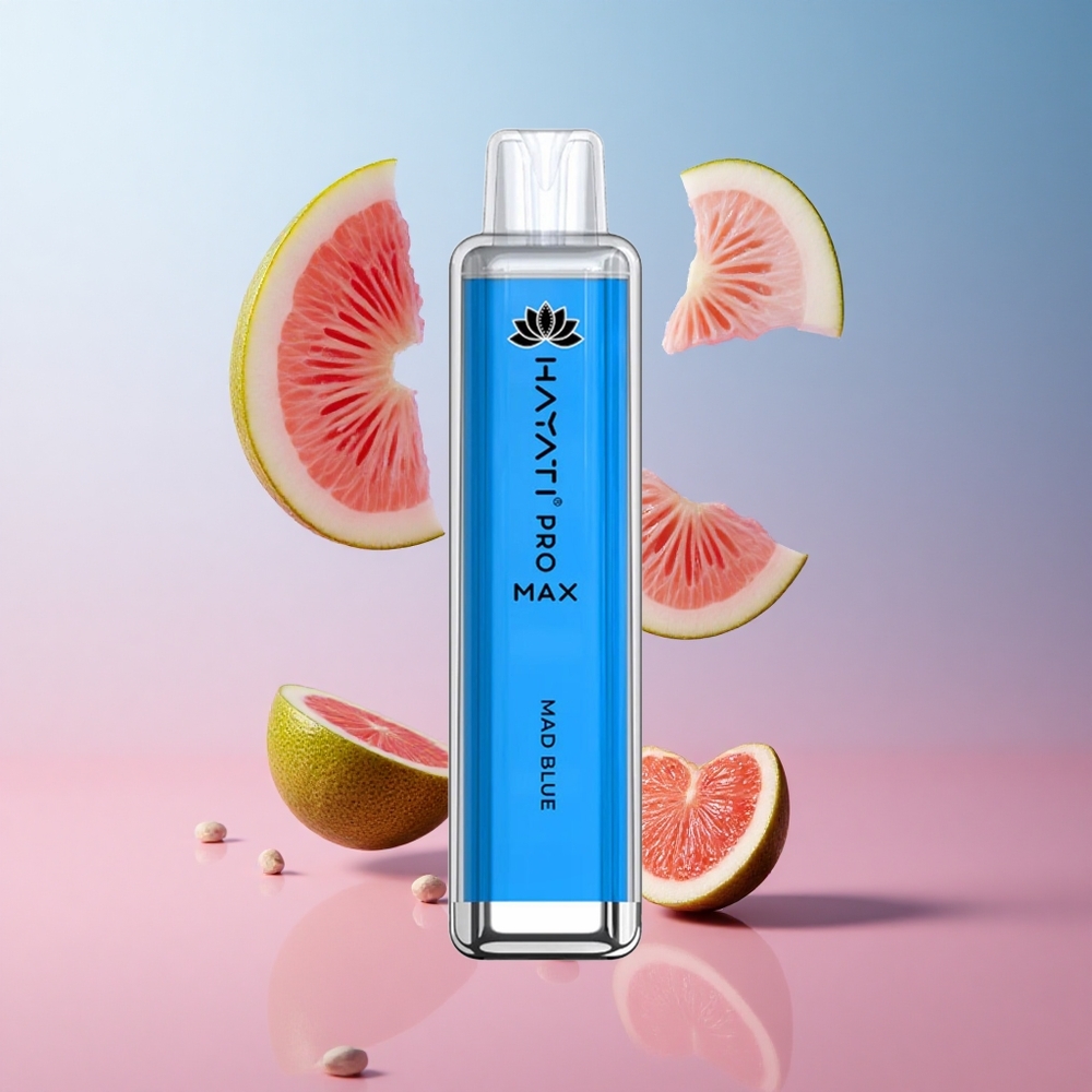 Hayati Pro Max 4000 Puffs Bleu Fou Vape Jetable 1400mAh LED wholesale Suisse