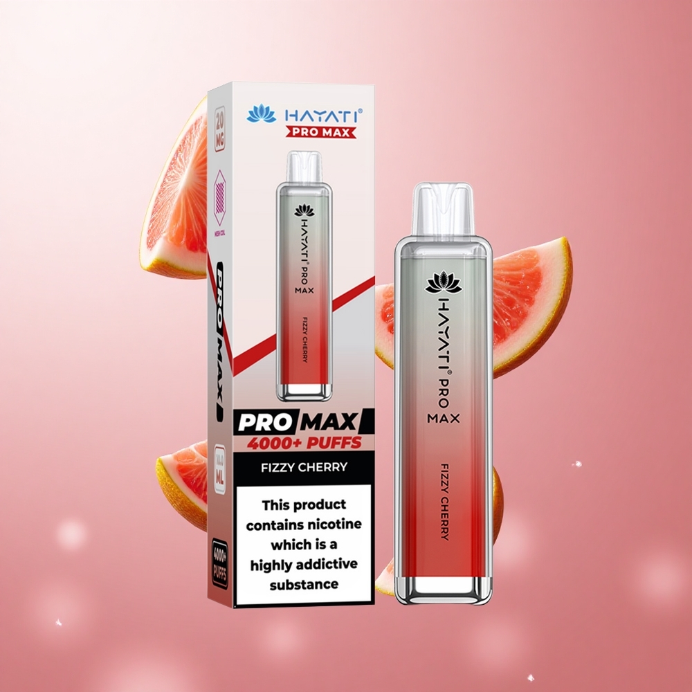 Hayati Pro Max 4000 Puffs Cerise Pétillante Vape Jetable 1400mAh LED rechargeable wholesale Suisse