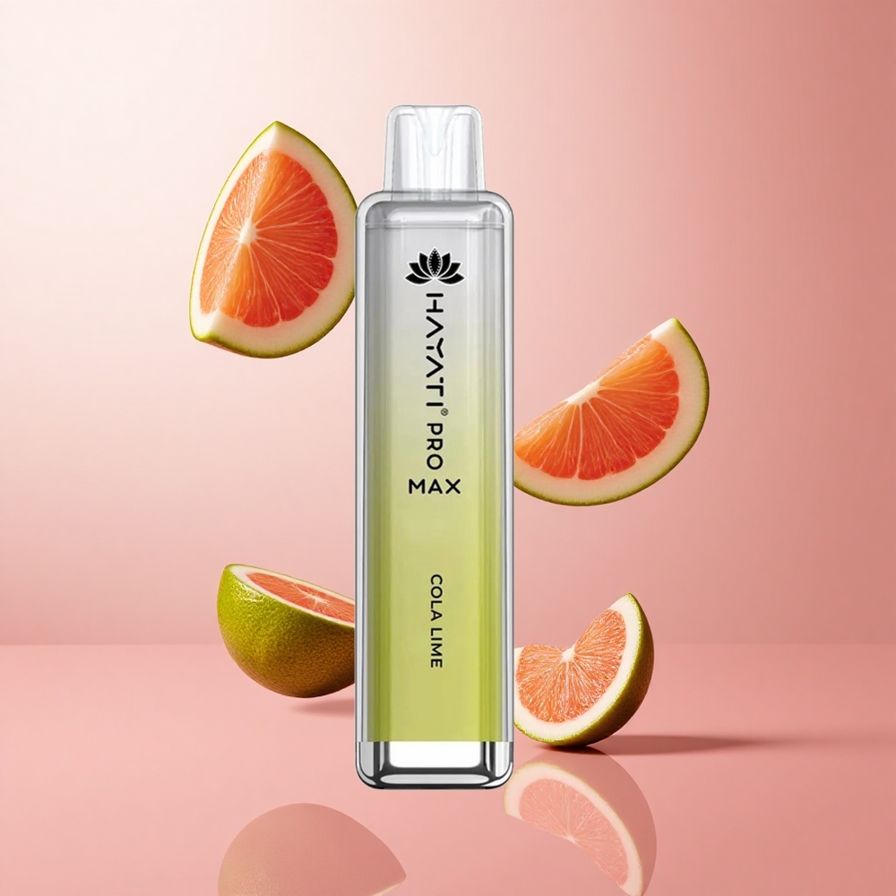 Hayati Pro Max 4000 Puffs E-liquide Cola Citron Vert LED Cristal Rechargeable wholesale Suisse