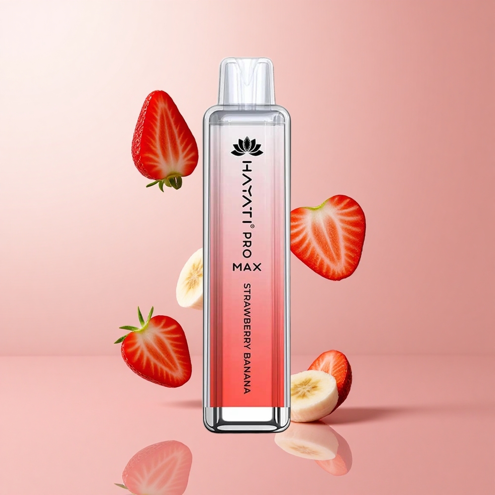Hayati Pro Max 4000 Puffs Fraise Banane Vape Jetable Avec Batterie Rechargeable 1400mAh wholesale Suisse