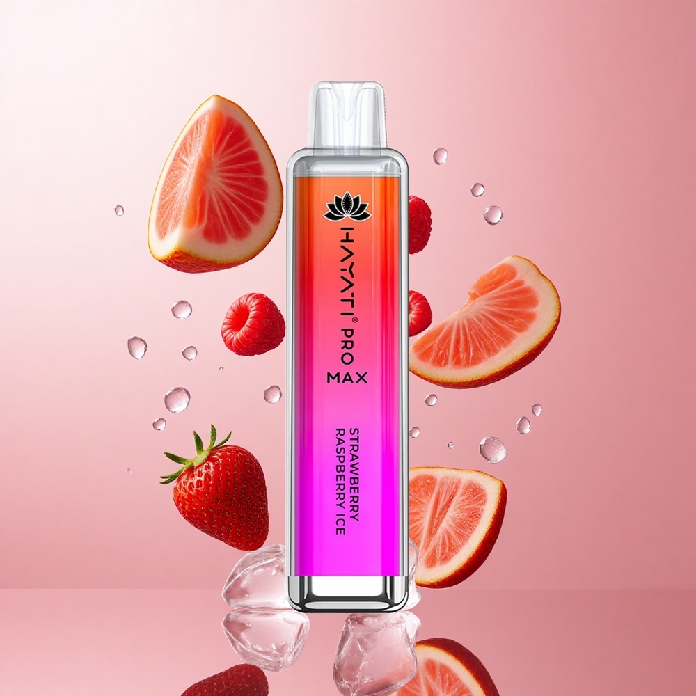 Hayati Pro Max 4000 Puffs Fraise Framboise Glacée 1400mAh rechargeable wholesale Suisse