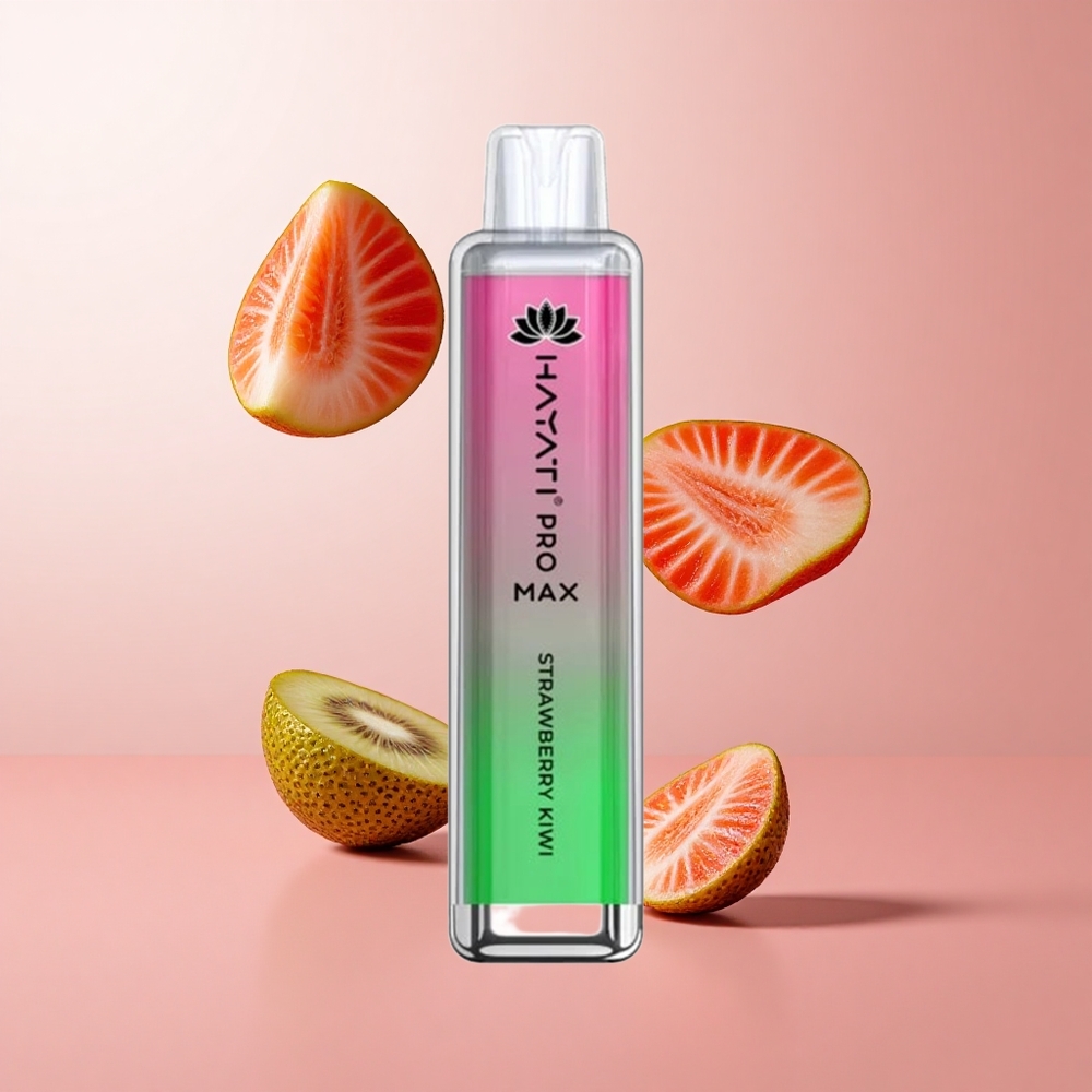 Hayati Pro Max 4000 Puffs Fraise Kiwi Vape Jetable 1400mAh rechargeable LED crystal wholesale Suisse