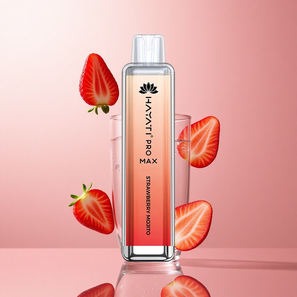 Hayati Pro Max 4000 Puffs Fraise Mojito 1400mAh rechargeable LED cristal wholesale Suisse