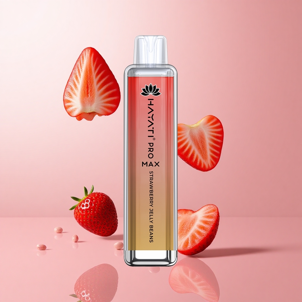 Hayati Pro Max 4000 Puffs Fraises Jelly Beans Double Bobine 1.1 Ohm wholesale Suisse