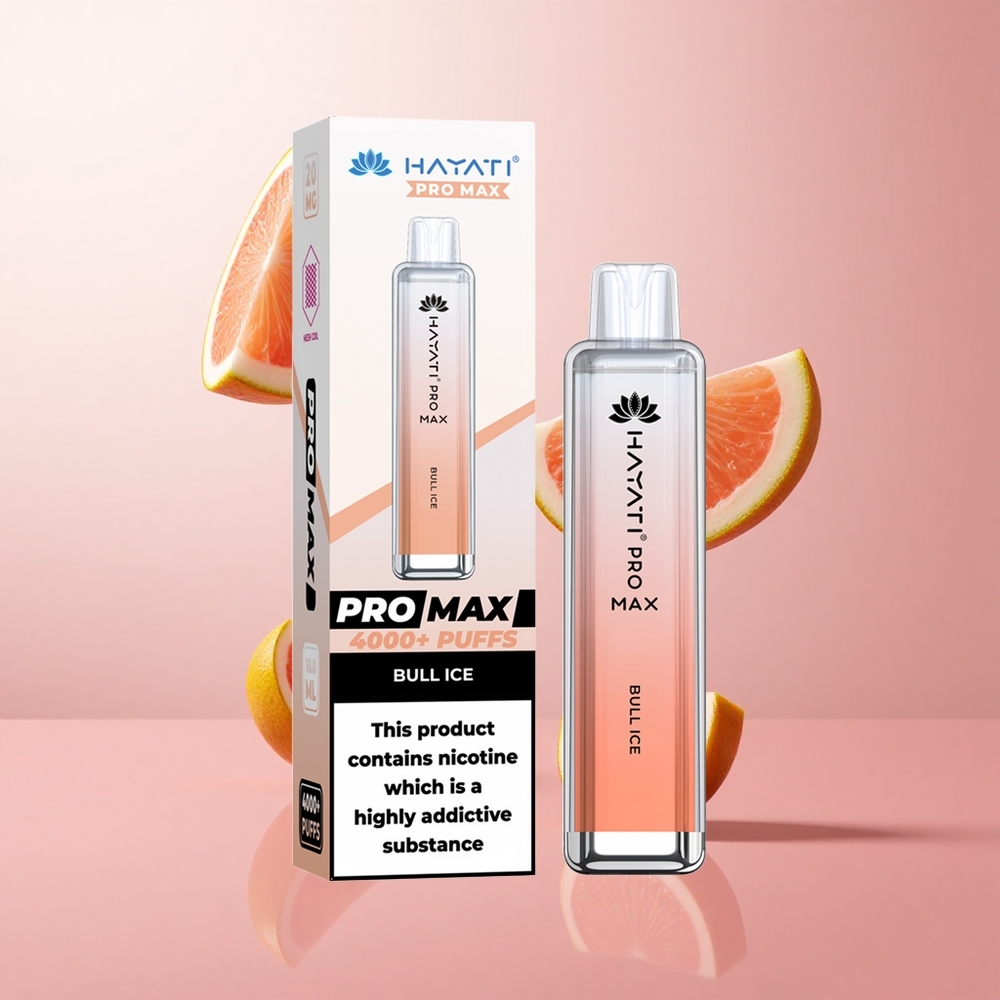 Hayati Pro Max 4000 Puffs Glace de Taureau Dual 1.1 Ohm Mesh Coil TPD-Compliance wholesale Suisse