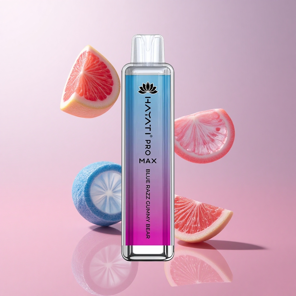 Hayati Pro Max 4000 Puffs Gummy Bear Bleu Framboise Rechargeable 1400mAh wholesale Suisse