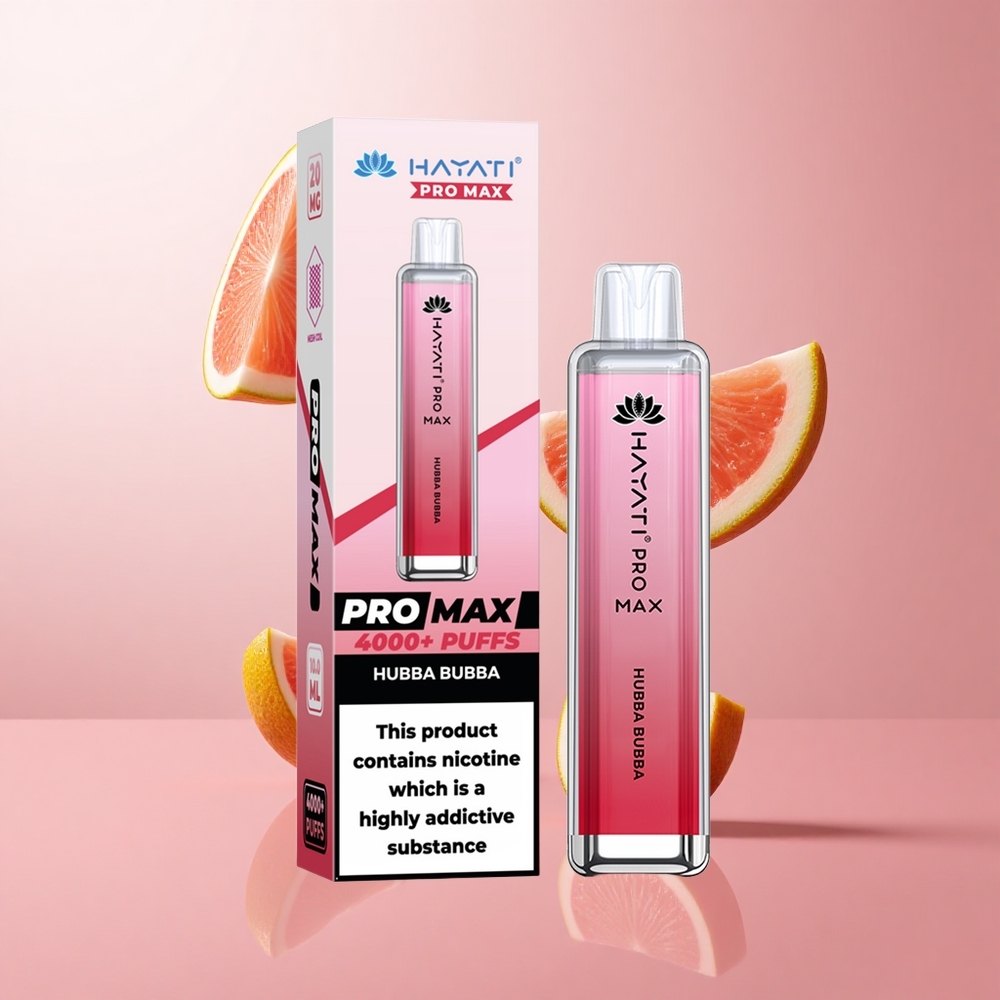 Hayati Pro Max 4000 Puffs Hubba Bubba (Goût Bubblegum) avec Batterie Rechargeable 1400mAh wholesale Suisse
