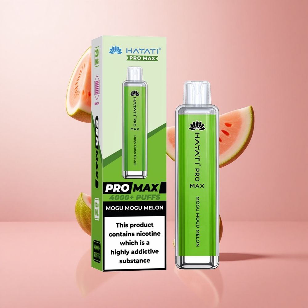 Hayati Pro Max 4000 Puffs Mogu Mogu Melon (Melon) avec Batterie Rechargeable 1400mAh wholesale Suisse