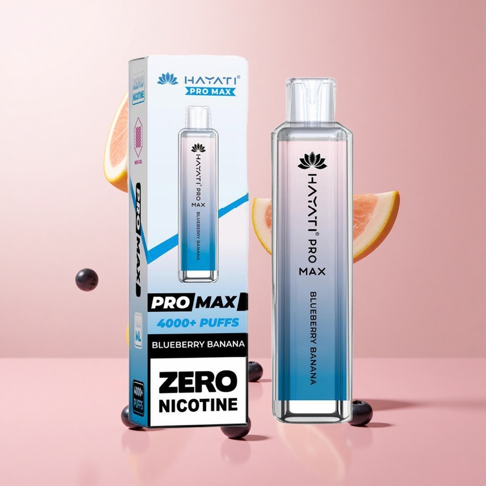 Hayati Pro Max 4000 Puffs Myrtille Banane Vape Jetable Batterie Rechargeable 1400mAh wholesale Suisse