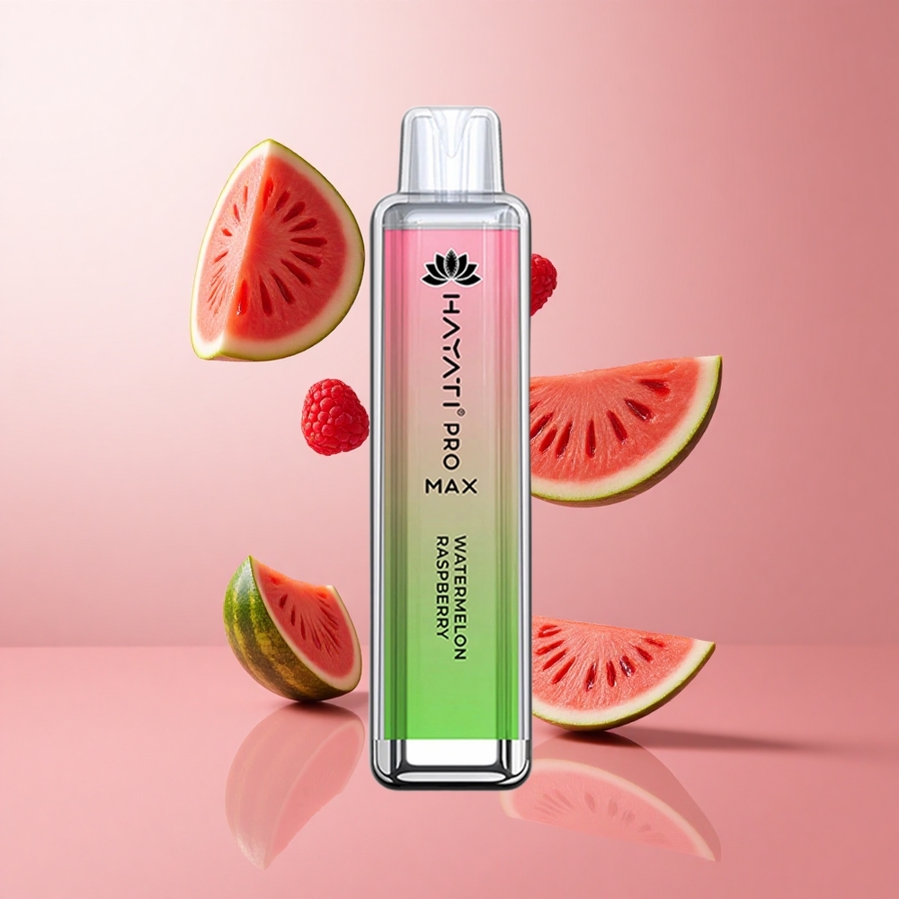 Hayati Pro Max 4000 Puffs Pastèque Framboise Double Bobine 1.1 Ohm Mesh wholesale Suisse