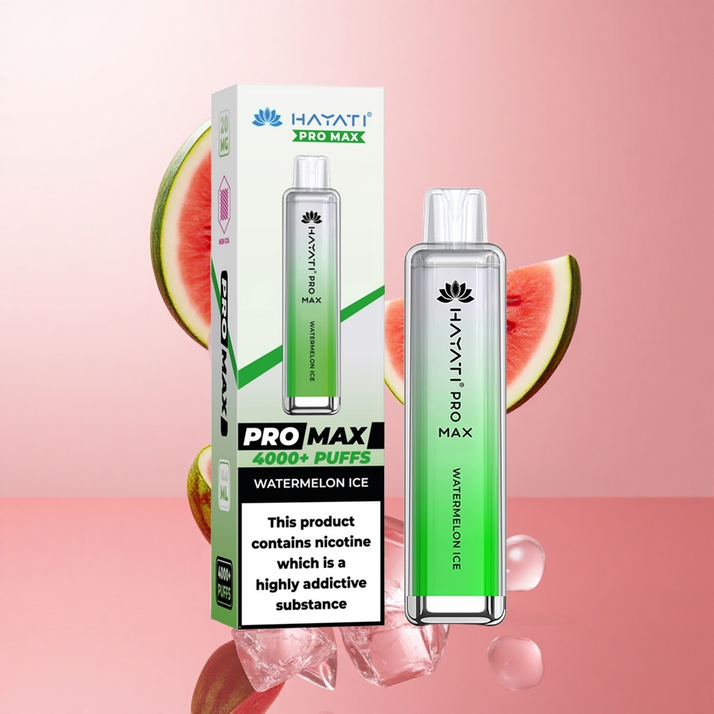 Hayati Pro Max 4000 Puffs Pastèque Glacée Dual 1.1 Ohm Mesh Coil wholesale Suisse