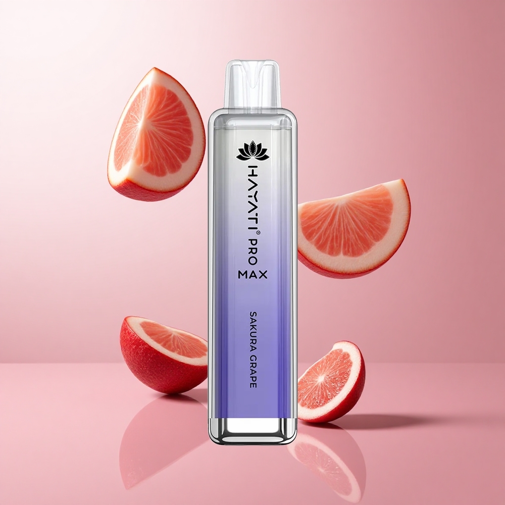 Hayati Pro Max 4000 Puffs Sakura Raisin Vape Jetable Batterie Rechargeable 1400mAh wholesale Suisse