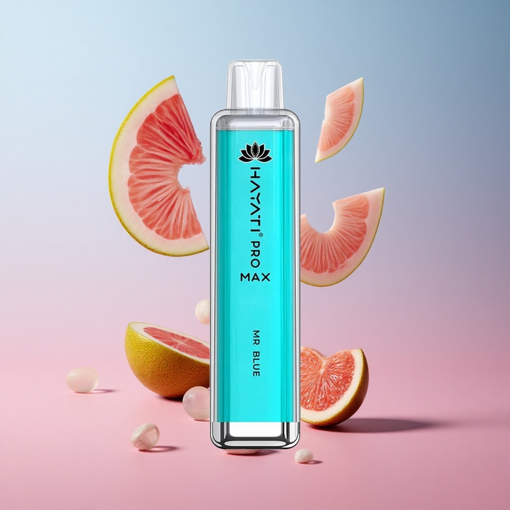 Hayati Pro Max 4000 Puffs Vape Jetable Bleu Mr Dual 1.1 Ohm Mesh Coil wholesale Suisse