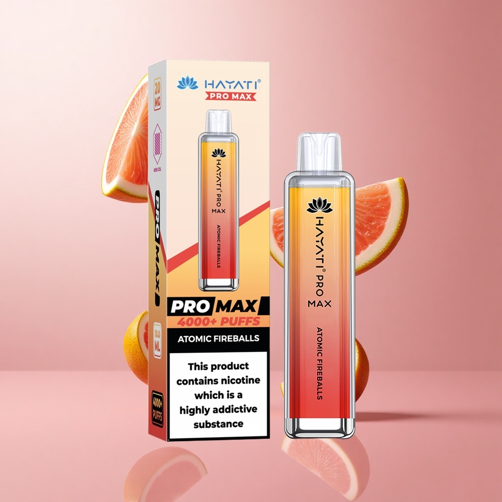 Hayati Pro Max 4000 Puffs Vape Jetable Boules de Feu Atomiques rechargeable 1400mAh wholesale Suisse