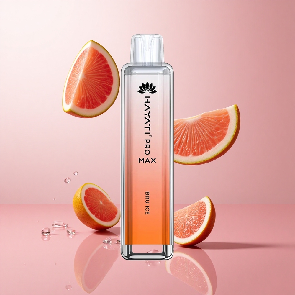 Hayati Pro Max 4000 Puffs Vape Jetable Bru Glacé - Jusqu'à 4000 bouffées, Batterie rechargeable 1400mAh - wholesale Suisse