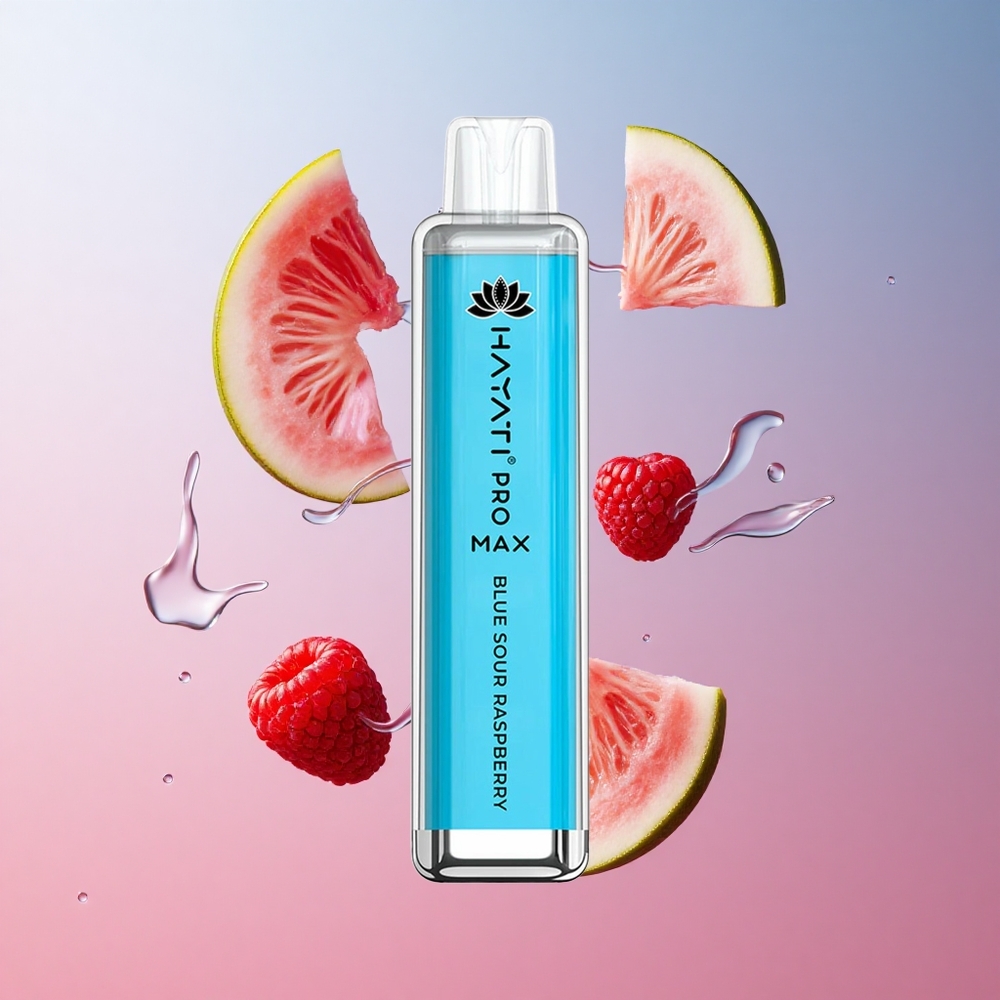 Hayati Pro Max 4000 Puffs Vape Jetable Framboise Acidulée Bleue 1400mAh batterie rechargeable wholesale Suisse