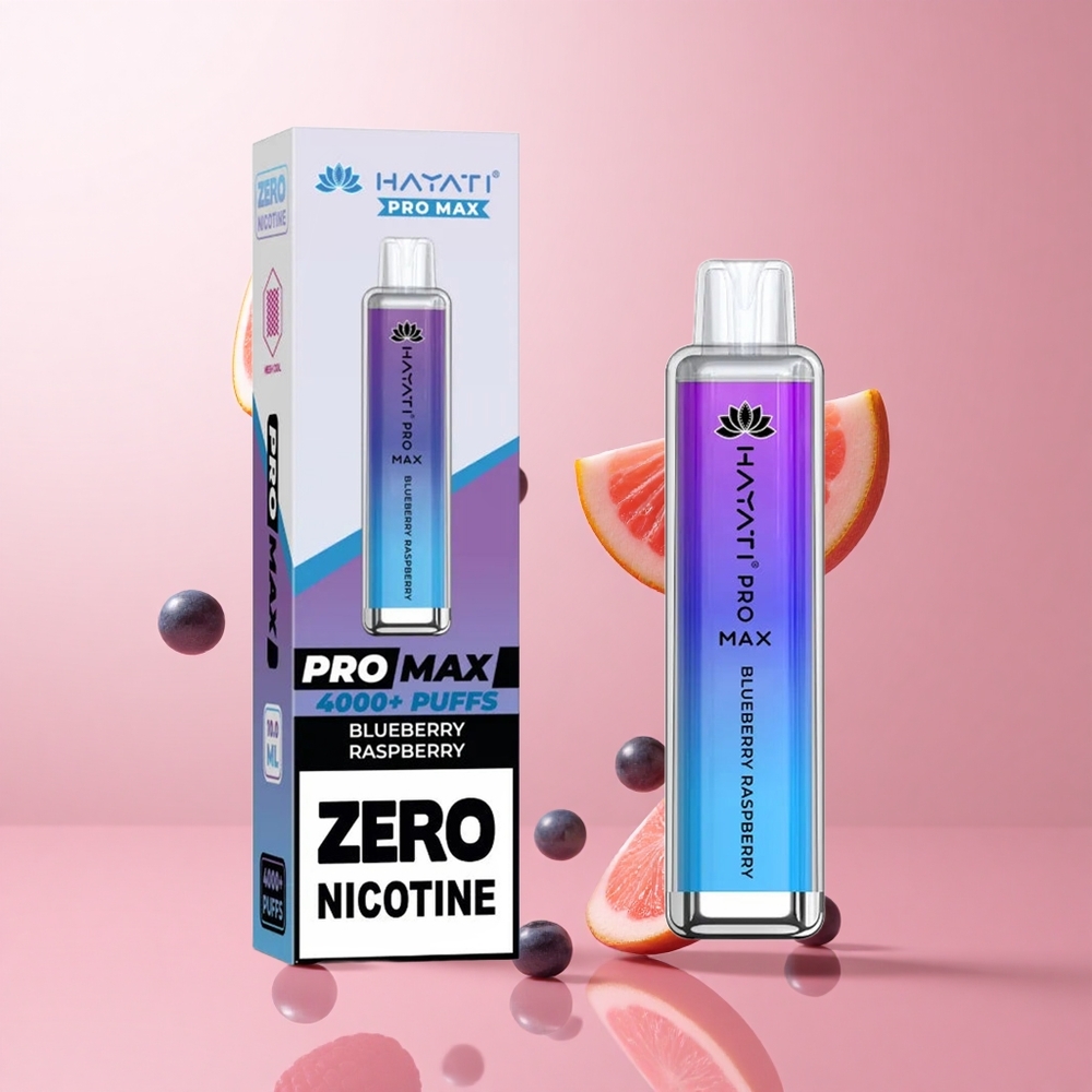 Hayati Pro Max 4000 Puffs Vape Jetable Myrtille Framboise 1400mAh rechargeable LED cristal wholesale Suisse