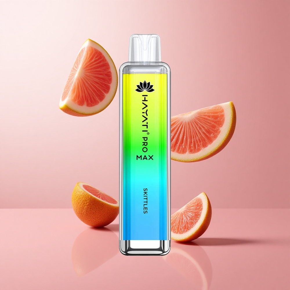 Hayati Pro Max 4000 Puffs Vape Jetable Skittles Fraise-Double 1.1 Ohm Mesh Coil-wholesale Suisse