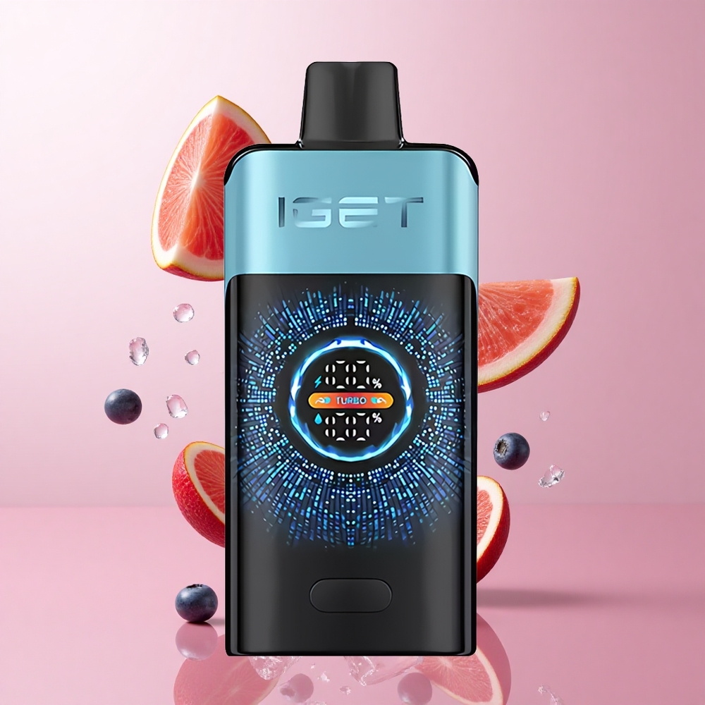 IGET ONE 12000 Puffs Vape Jetable Myrtille Glacé 2700 mAh Large Curved Color Screen wholesale Suisse