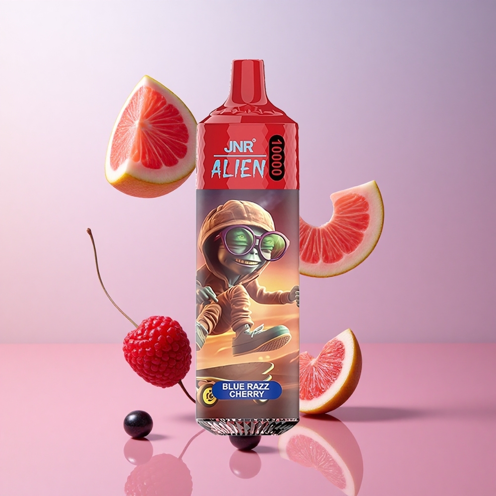 JNR Alien 10000 Puffs Blue Razz Cerise Batterie 850mAh LED RGB wholesale Suisse