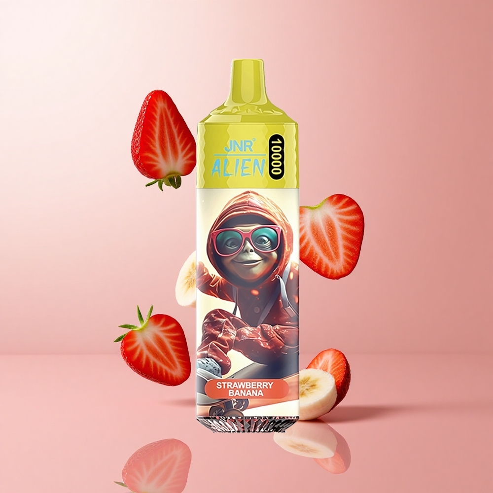 JNR Alien 10000 Puffs Fraise Banane Charge Rapide Type-C LED RGB wholesale Suisse