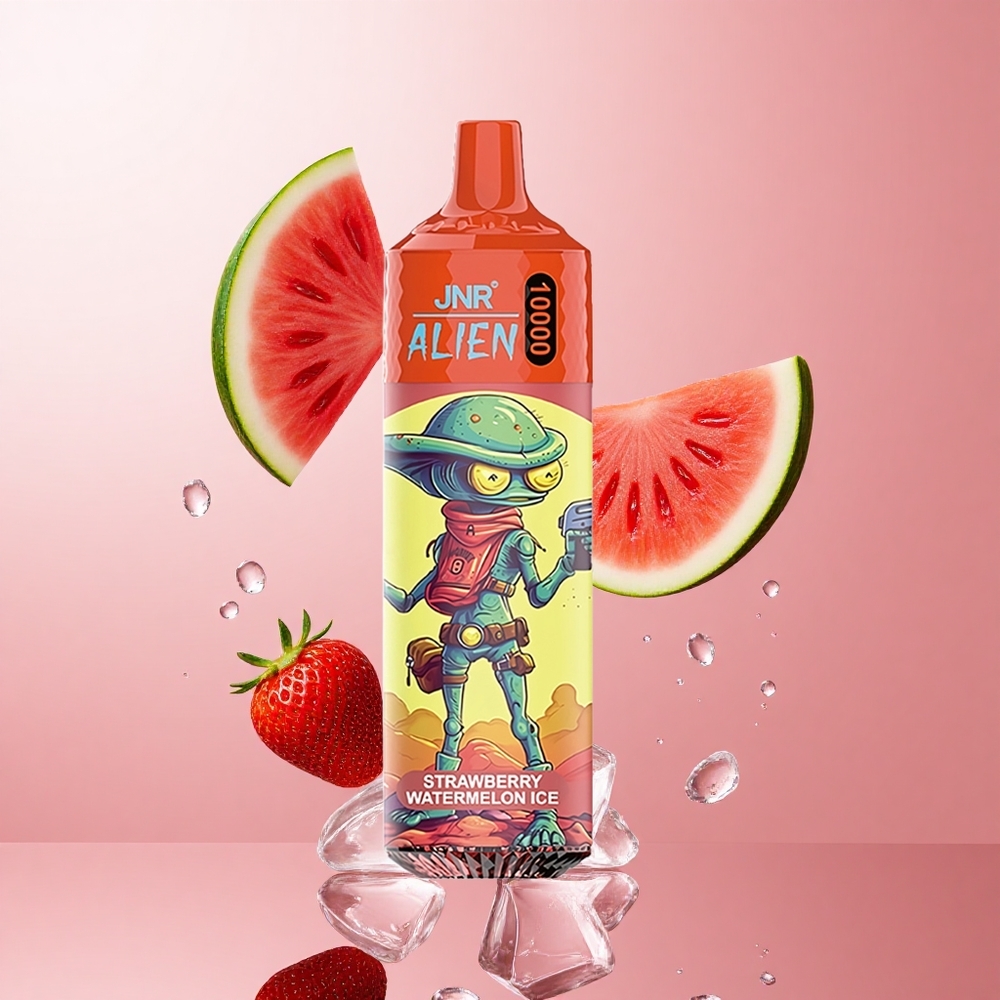 JNR Alien 10000 Puffs Fraise Pastèque Glacée avec Charge Rapide Type-C et LED RGB wholesale Suisse