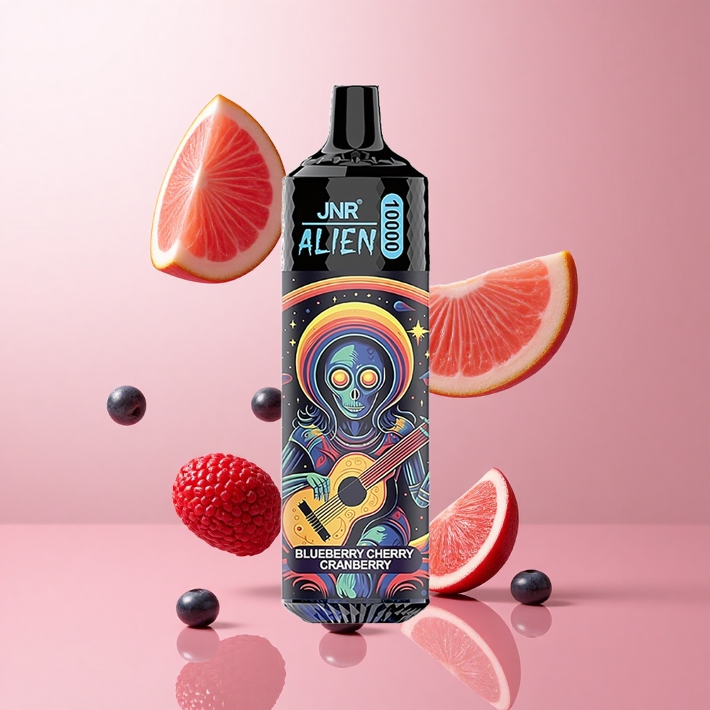 JNR Alien 10000 Puffs Myrtille Cerise Canneberge Charge Rapide Type-C LED RGB wholesale Suisse