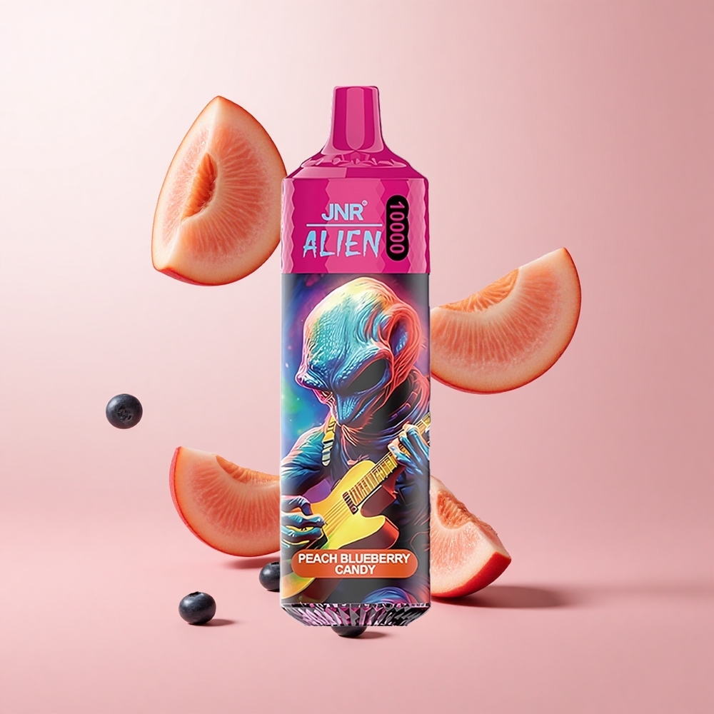 JNR Alien 10000 Puffs Pêche Myrtille Bonbon 850mAh LED RGB wholesale Suisse
