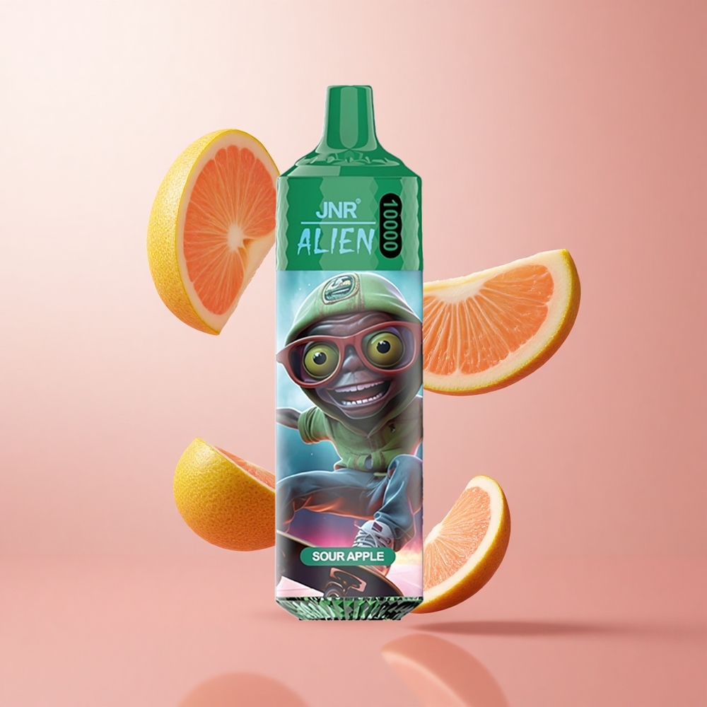 JNR Alien 10000 Puffs Pomme Acidulée 20ml E-liquide LED (RGB) wholesale Suisse
