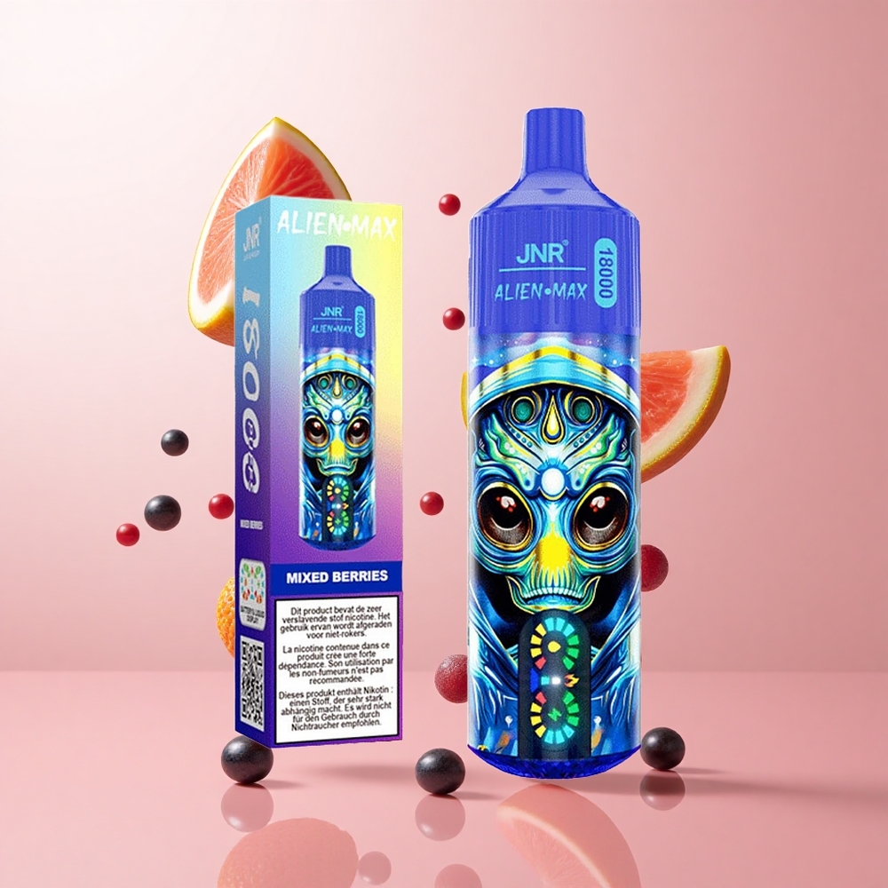 JNR Alien Max 18000 Puffs Baies Mixtes Affichage LED Intelligent Dual Mesh Coil wholesale Suisse