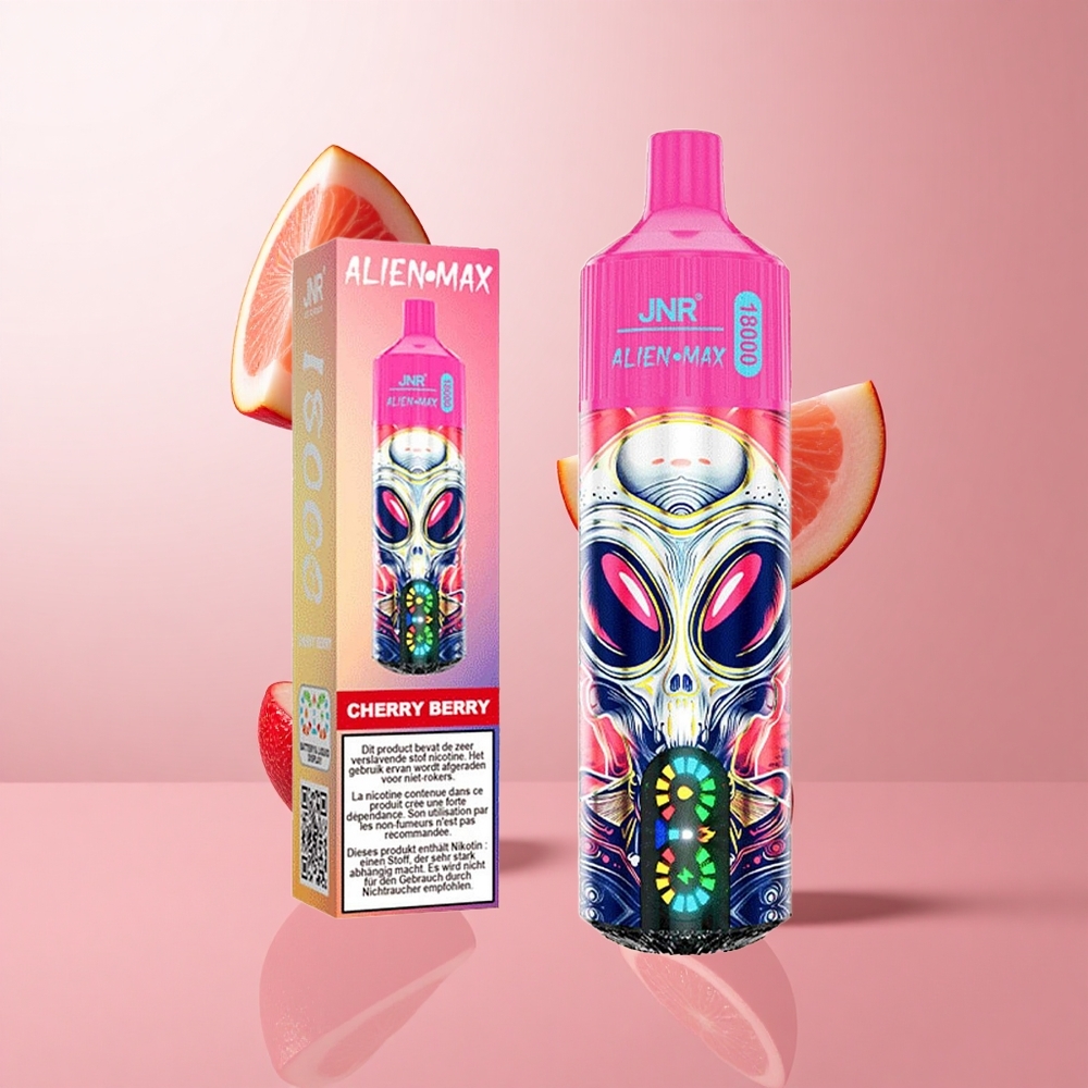 JNR Alien Max 18000 Puffs Cerise-Baie Affichage LED Intelligent Dual Mesh Coil wholesale Suisse